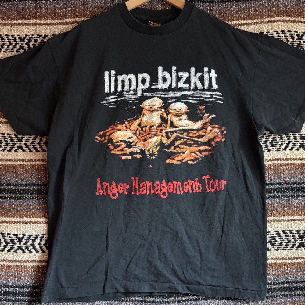 Limp Bizkit Anger Management Tour Band Shirt XL Black Eminem Papa Roach Tshirt
